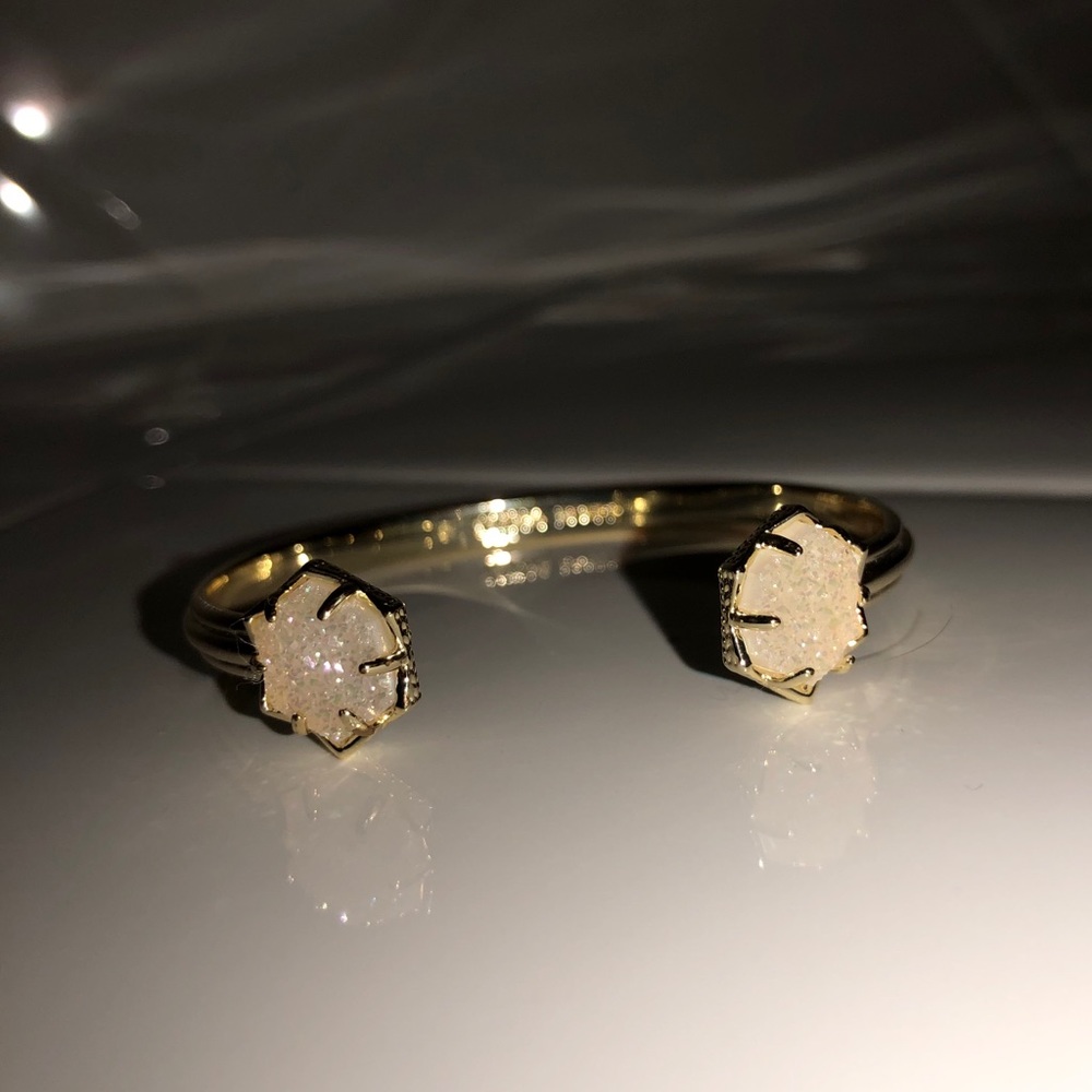 Kendra Scott Gold Cuff Bracelet - Iridescent Drusy